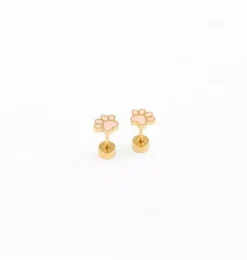 Paw Print Stud Earrings