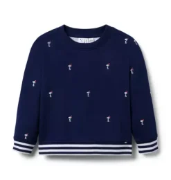 PEANUTS™  Snoopy Santa Striped Cuff Sweatshirt
