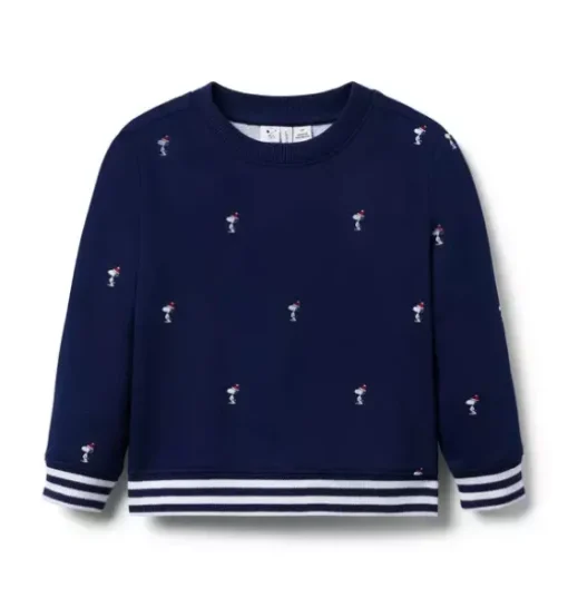 PEANUTS™  Snoopy Santa Striped Cuff Sweatshirt