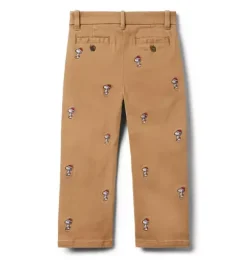 PEANUTS™ Snoopy Santa Embroidered Twill Pant
