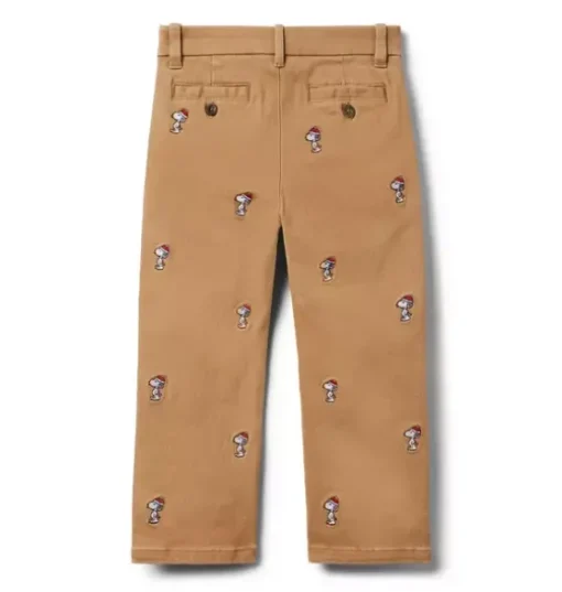 PEANUTS™ Snoopy Santa Embroidered Twill Pant