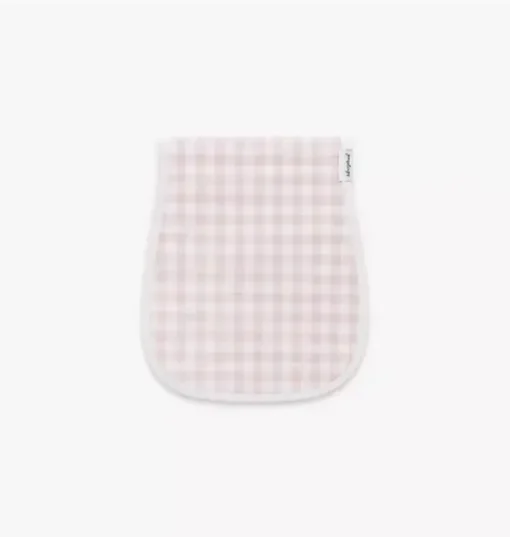 Picnic Gingham Burp Cloth - Pink