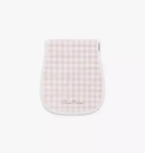 Picnic Gingham Burp Cloth - Pink