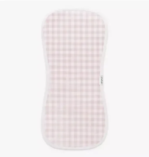 Picnic Gingham Burp Cloth - Pink