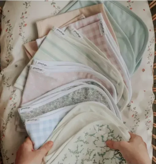 Picnic Gingham Burp Cloth - Pink