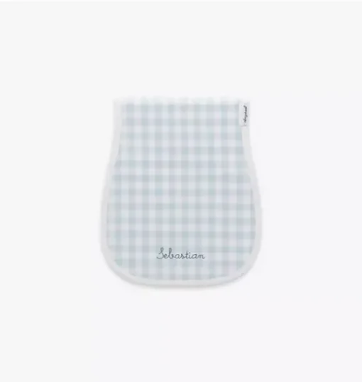 Picnic Gingham Burp Cloth - Blue