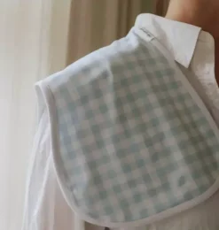 Picnic Gingham Burp Cloth - Blue