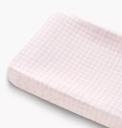 Picnic Gingham Changing Pad Cover - Pink
