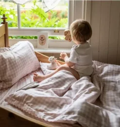 Picnic Gingham Toddler Duvet Set - Pink