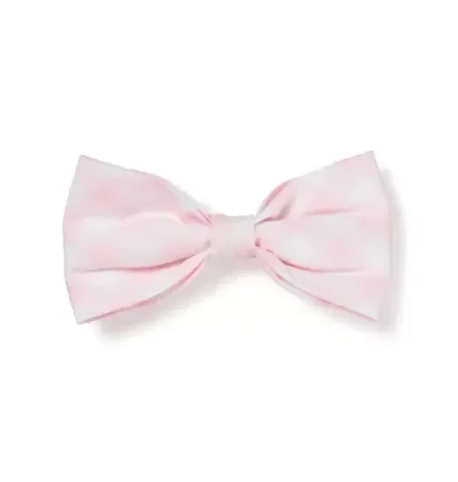 Pink Gingham Dog Bow Tie