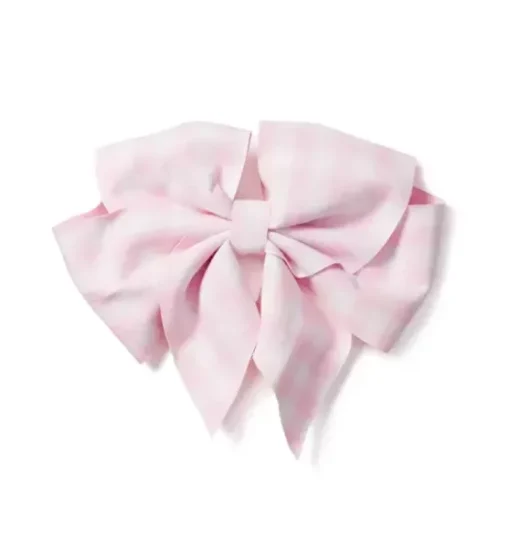 Pink Gingham Large Hair Bow