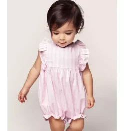 Pink Gingham Ruffled Romper