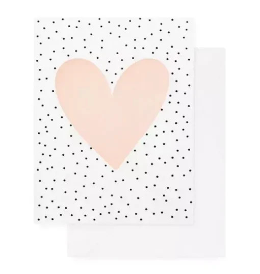 Pink Heart Greeting Card