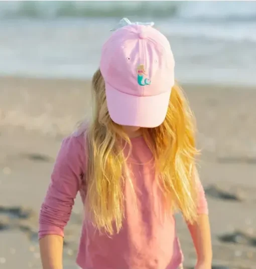Pink Mermaid Bow Baseball Hat