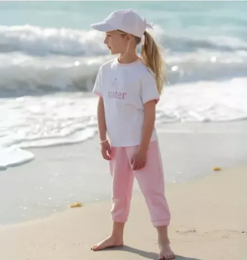 Pink Seersucker Sailboat Bow Baseball Hat
