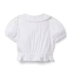 Pintuck Lace Trim Top