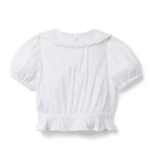 Pintuck Lace Trim Top
