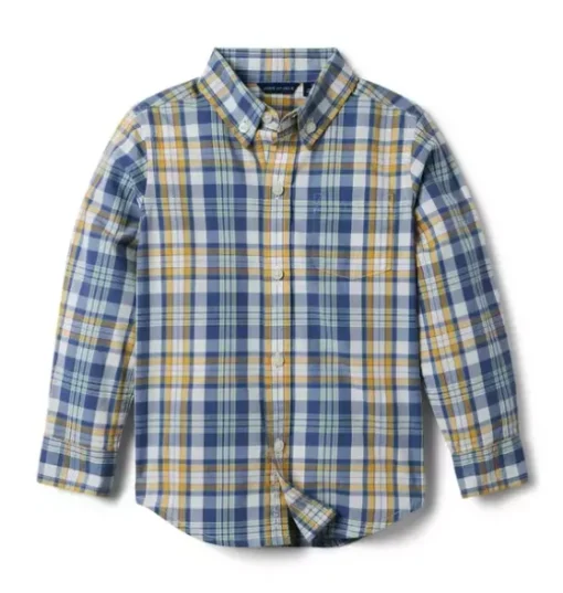 Plaid Poplin Shirt
