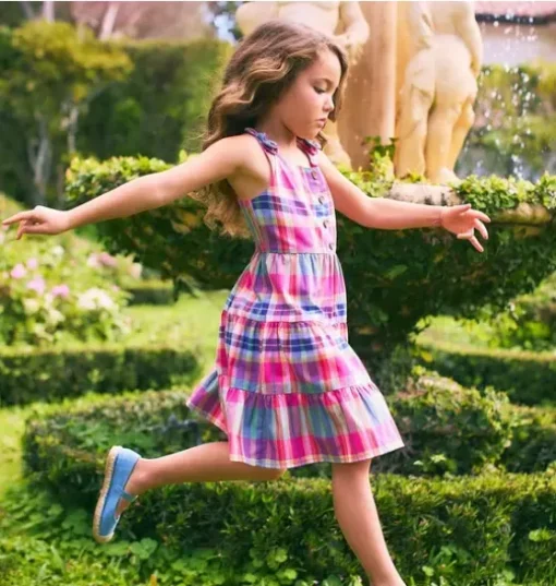 Plaid Tiered Dress
