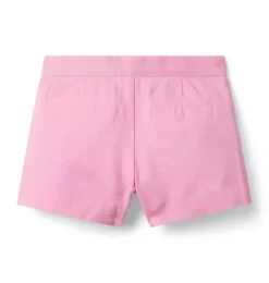 Pleated Canvas Short