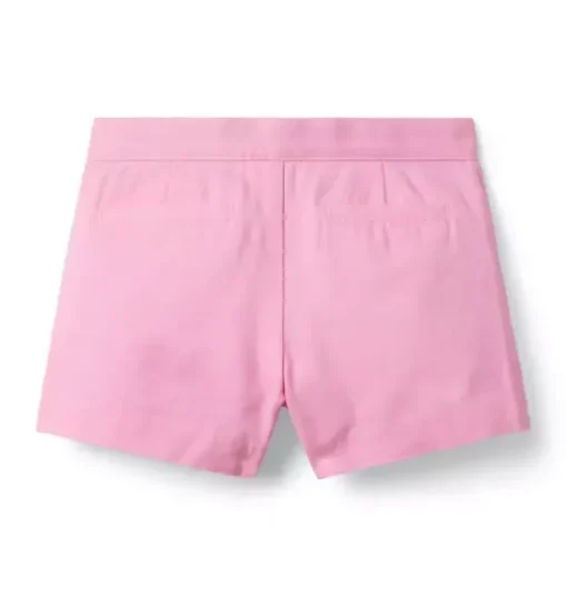 Pleated Canvas Short