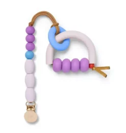 Plum Arch Ring Teether + Clip Set