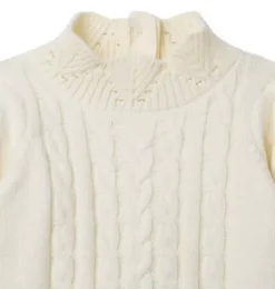 Pointelle Cable Knit Sweater