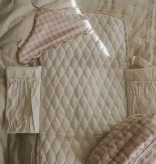 Portable Changing Pad - Pink Gingham