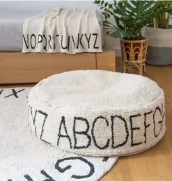Pouf ABC Natural - Black