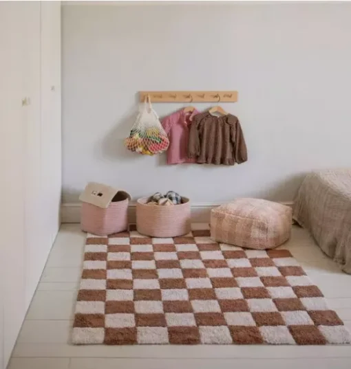 Pouf Vichy Rose