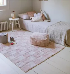 Pouf Vichy Rose