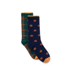 Pumpkin And Plaid Sock 2-Pack