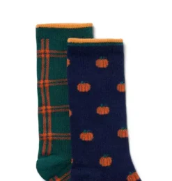 Pumpkin And Plaid Sock 2-Pack