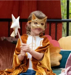 "Gold Sequins” Cat mask