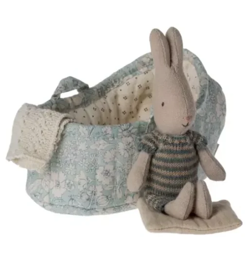 Rabbit in Carry Cot, Micro - Blue