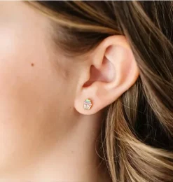Rainbow Cupcake Stud Earring
