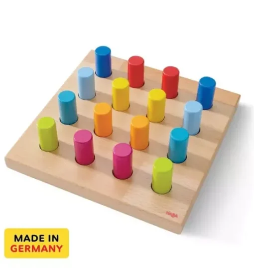 Rainbow Whirls Wooden Sorting and Stacking Game