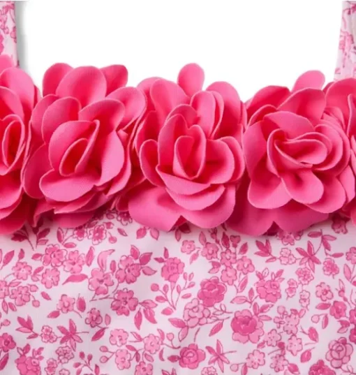 Recycled Ditsy Floral Rosette 2-Piece Swimsuit