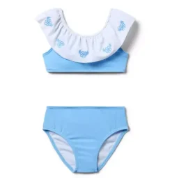 Recycled Embroidered Floral 2-Piece Swimsuit