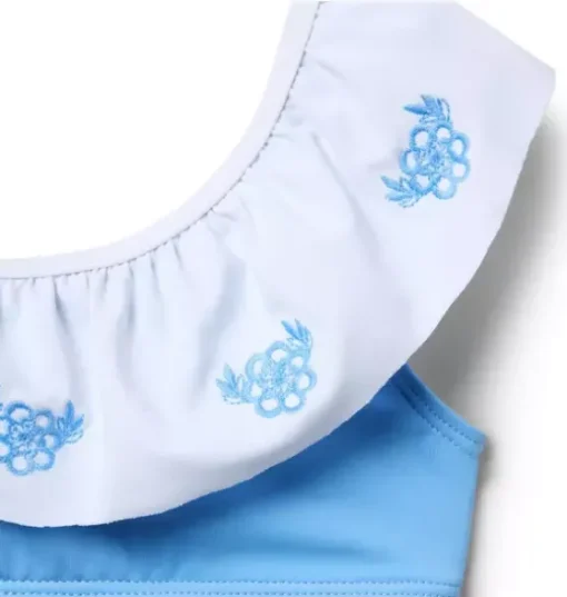 Recycled Embroidered Floral 2-Piece Swimsuit