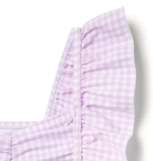 Recycled Gingham Ruffle 2-Piece Swimsuit