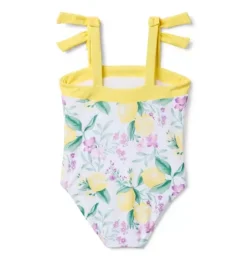 Recycled Lemon Floral Bow Swimsuit