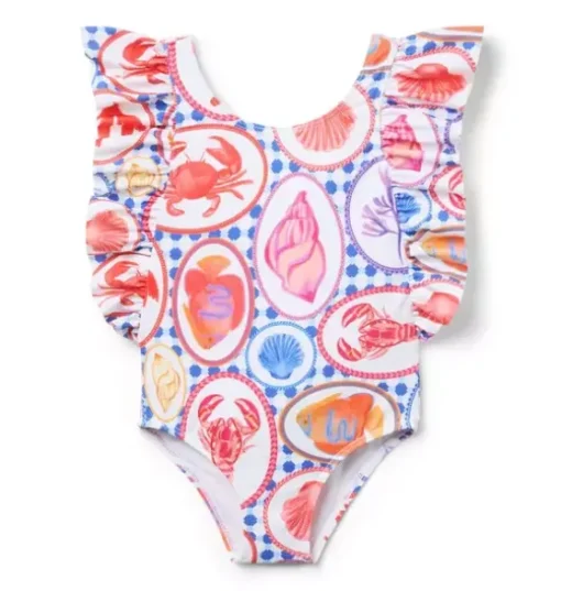 Recycled Ocean Icon Ruffle Swimsuit