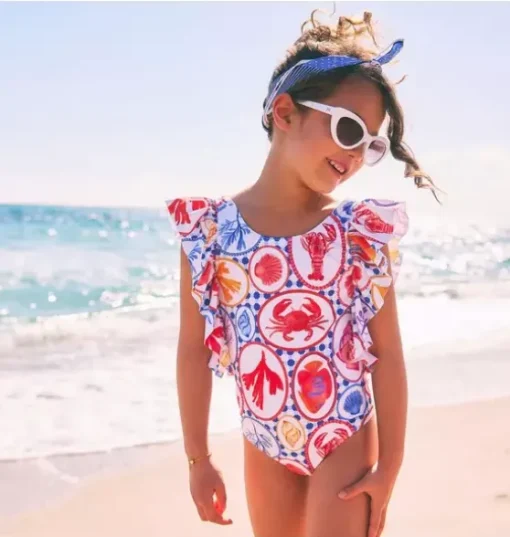 Recycled Ocean Icon Ruffle Swimsuit