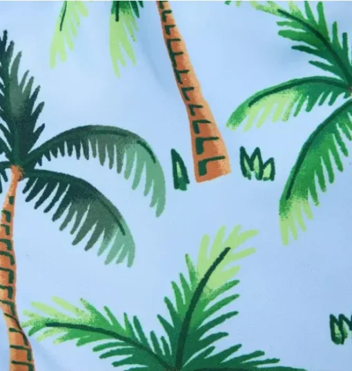 Recycled Palm Tree Swim Trunk