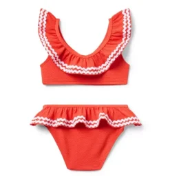 Recycled Ric Rac Ruffle 2-Piece Swimsuit