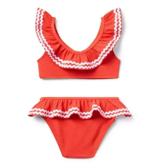 Recycled Ric Rac Ruffle 2-Piece Swimsuit