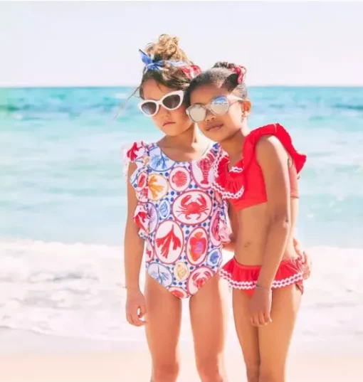Recycled Ric Rac Ruffle 2-Piece Swimsuit