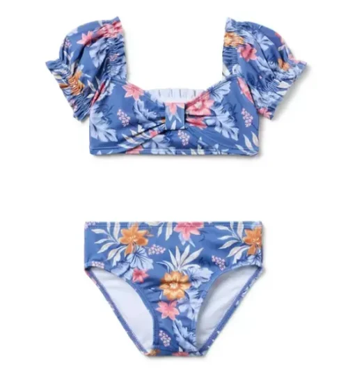 Recycled Tropical Floral Sweetheart 2-Piece Swimsuit