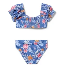 Recycled Tropical Floral Sweetheart 2-Piece Swimsuit